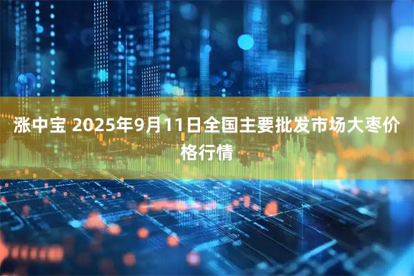 涨中宝 2025年9月11日全国主要批发市场大枣价格行情