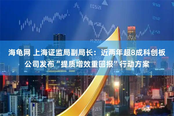 海龟网 上海证监局副局长：近两年超8成科创板公司发布“提质增效重回报”行动方案